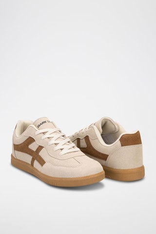 Baskets plateformes - Beige clair et marron