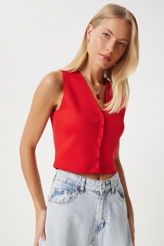 Gilet sans manches - Rouge