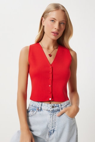 Gilet sans manches - Rouge