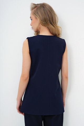 Gilet long sans manches - Bleu marine