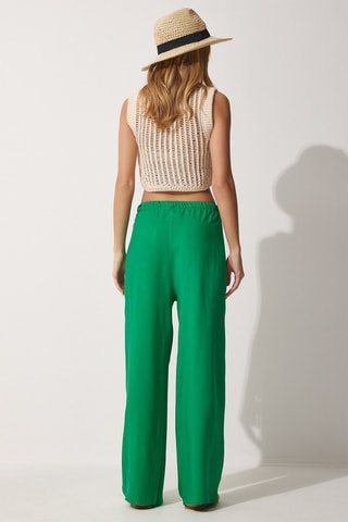 Pantalon palazzo - Vert