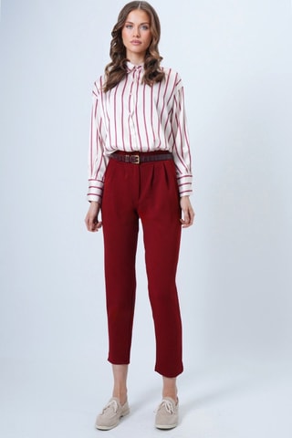 Pantalon carotte 7/8 - Bordeaux