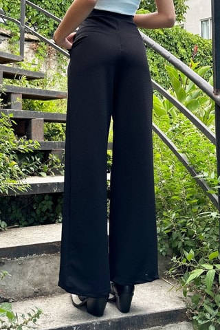 Pantalon straight taille haute - Noir