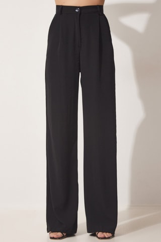 Pantalon palazzo taille haute - Noir