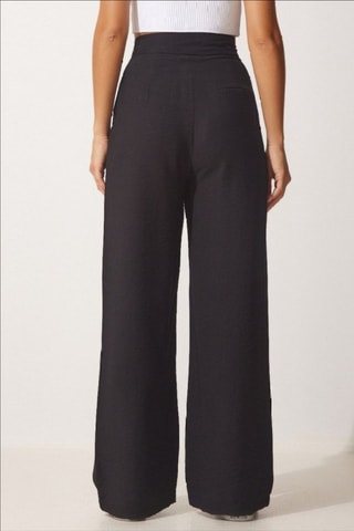 Pantalon relaxed taille haute - Noir