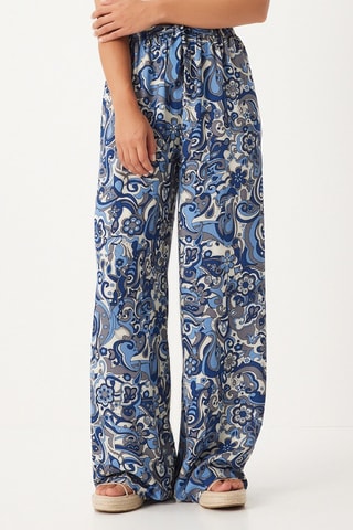 Pantalon palazzo - Bleu