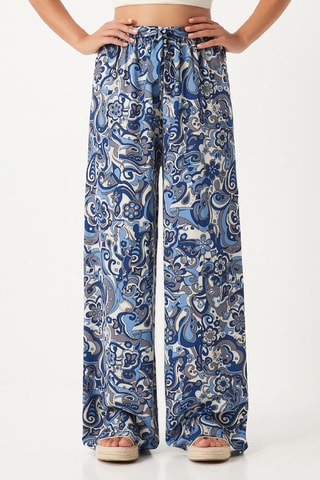 Pantalon palazzo - Bleu