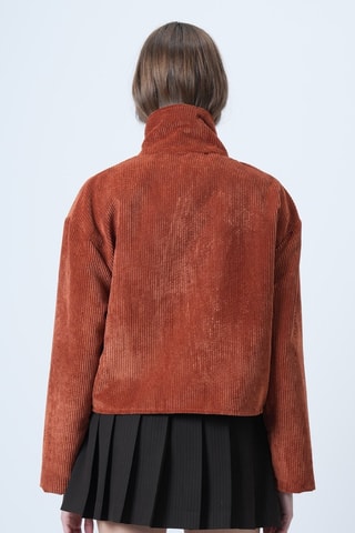 Veste en velours - Rouge brique