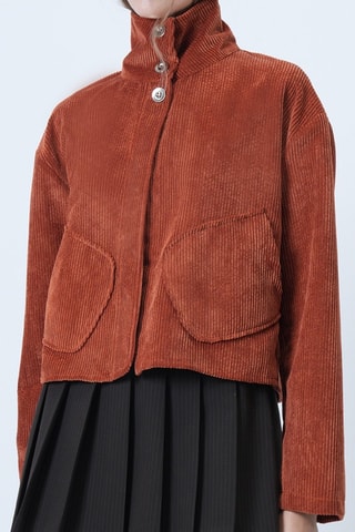 Veste en velours - Rouge brique