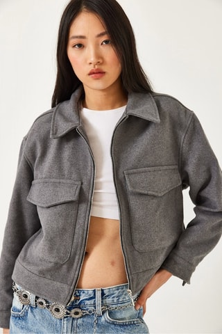 Veste en laine - Gris