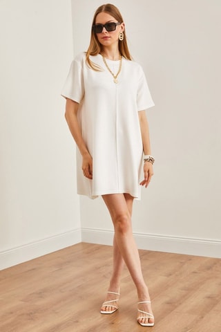 Robe trapèze - Ecru