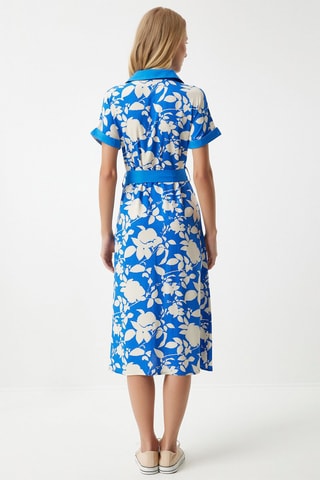 Robe chemise - Bleu cobalt