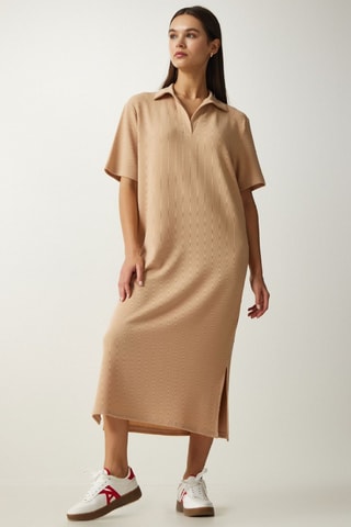 Robe droite - Beige