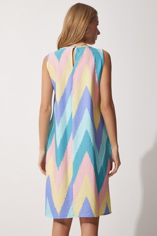 Robe trapèze - Rose et ciel