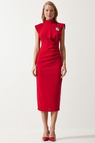 Robe fourreau - Rouge