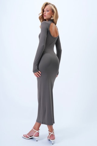 Robe longue - Gris foncé