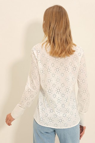 Chemisier en broderie anglaise - Ecru