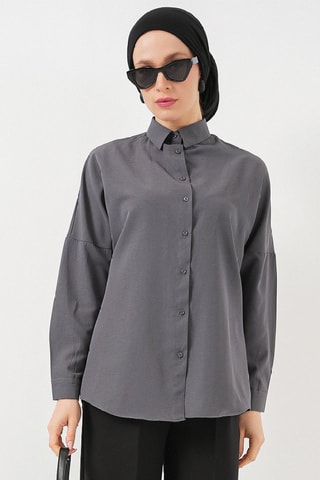 Chemisier oversize - Gris