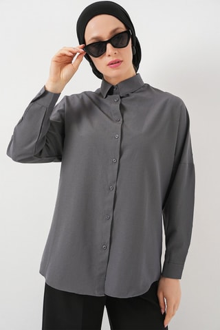 Chemisier oversize - Gris