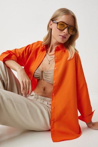 Chemisier oversize - Orange