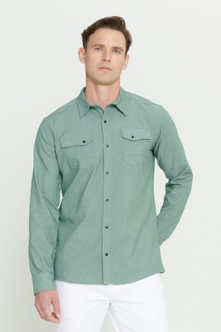 Chemise slim - Vert