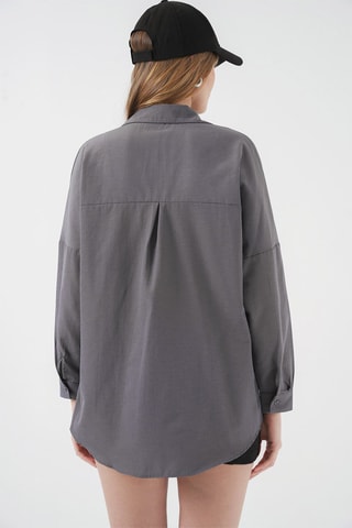Chemisier oversize - Gris
