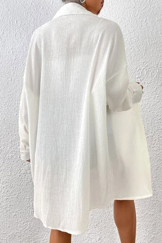 Chemisier oversize en laine - Blanc