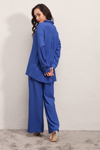 Chemisier et pantalon - Bleu cobalt