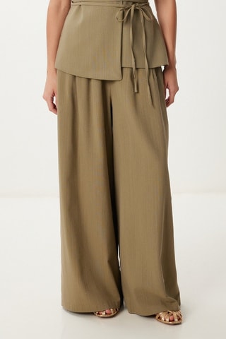 Gilet et pantalon wide legs - Kaki