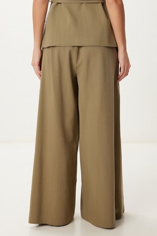 Gilet et pantalon wide legs - Kaki