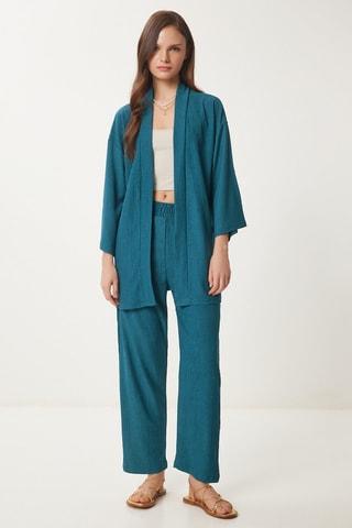 Kimono et pantalon - Vert émeraude