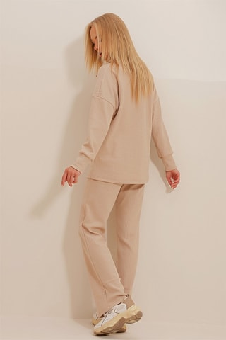 Blouse et pantalon palazzo - Beige