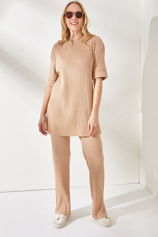 Tunique et pantalon - Beige