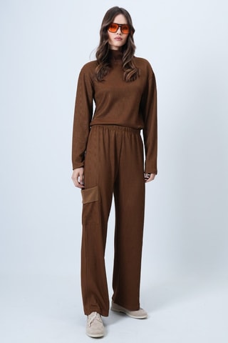 Pull et pantalon regular - Marron
