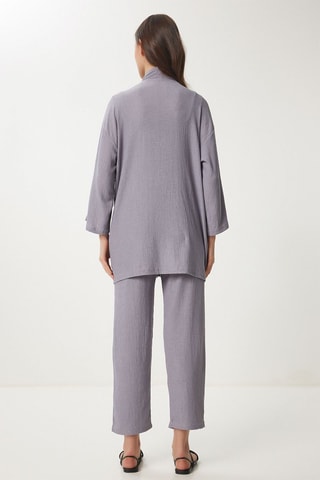 Kimono et pantalon - Gris