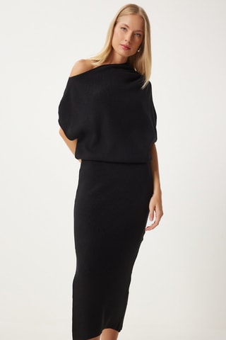 Top et jupe midi taille haute - Noir