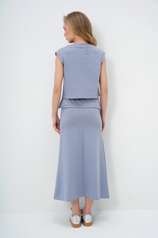 Top et jupe midi - Gris