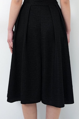 Jupe midi taille haute - Noir