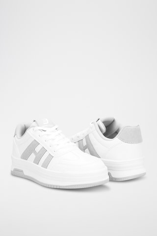 Baskets - Blanc et gris foncé