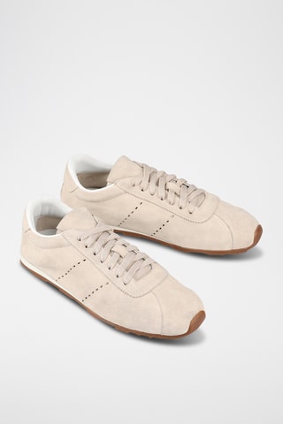 Baskets en nubuck - Ecru