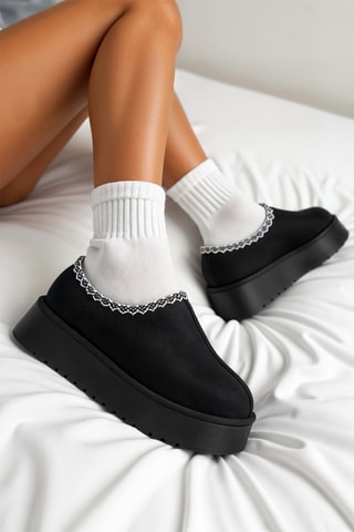 Low boots plateformes - Noir