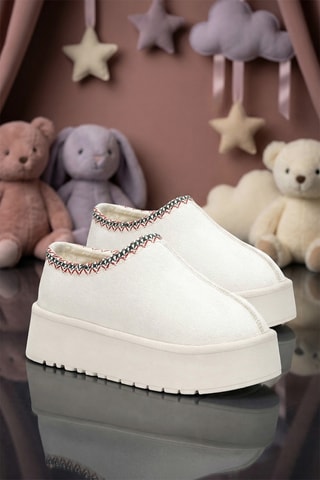 Low boots plateformes - Beige clair