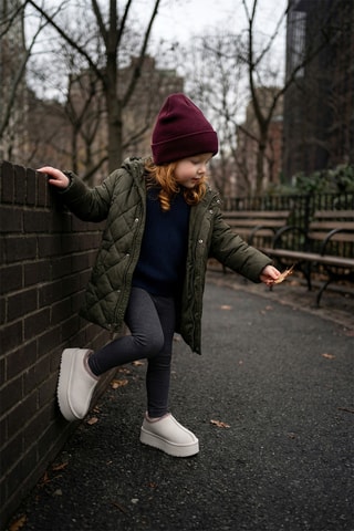 Low boots plateformes - Beige clair