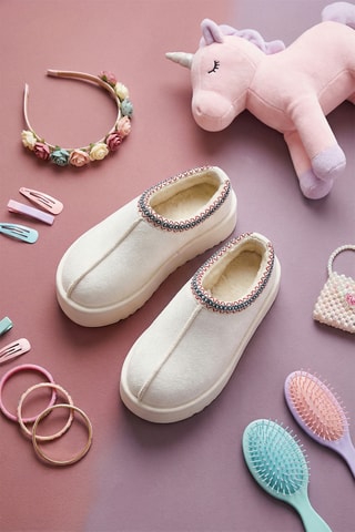 Low boots plateformes - Beige clair