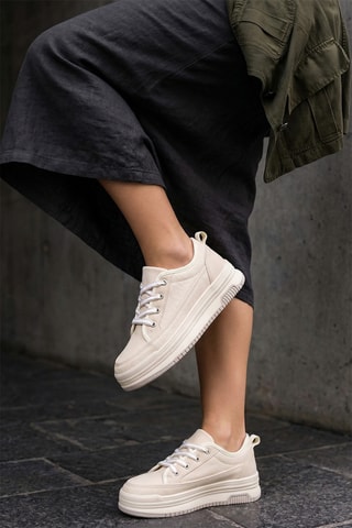 Sneakers plateformes - Beige