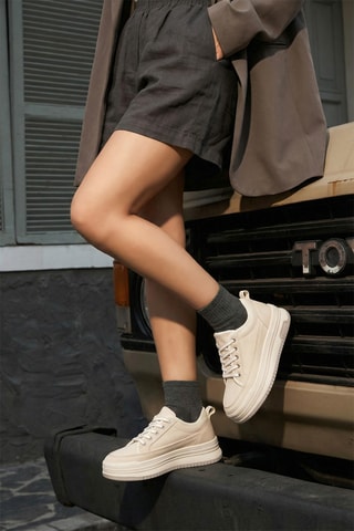 Sneakers plateformes - Beige