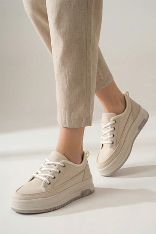 Sneakers plateformes - Beige