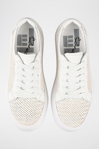 Baskets plateformes en cuir - Ecru