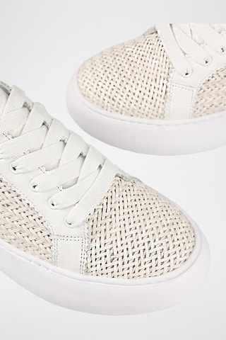 Baskets plateformes en cuir - Ecru