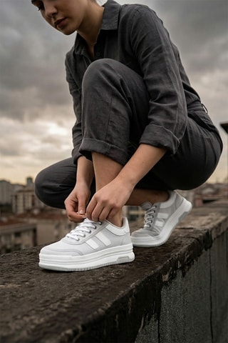 Sneakers plateformes - Gris